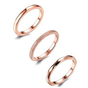 Joerica NWT 3Pcs Stackable Rings - Rose Gold